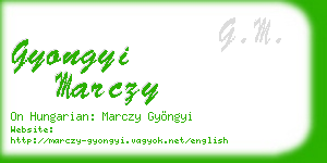 gyongyi marczy business card